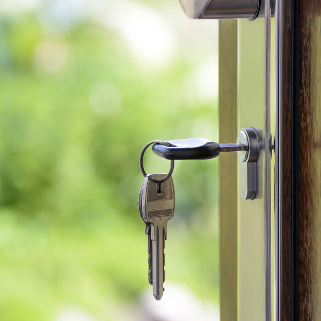 Key In Front Door